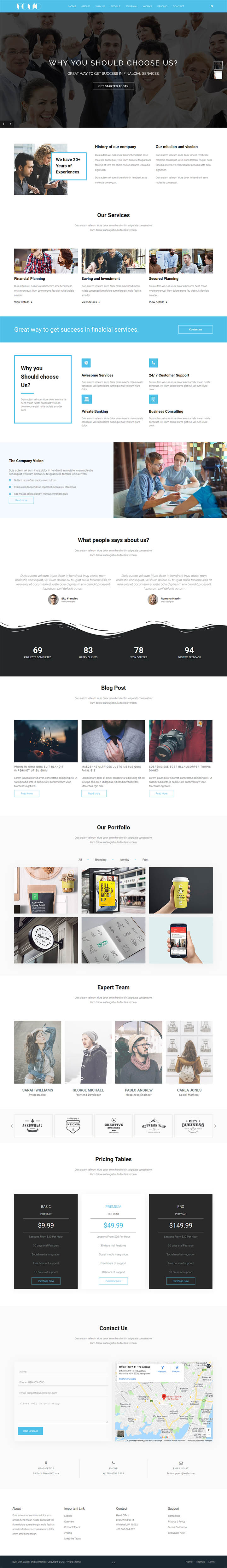 WordPress шаблон WarpTheme Folio Pro