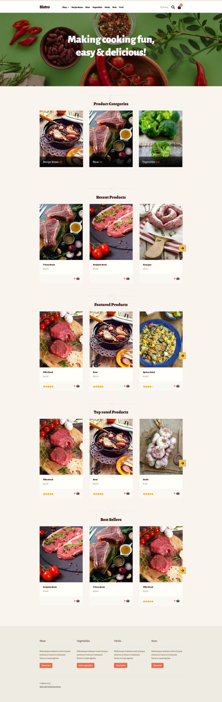Шаблон WooCommerce Themes Storefront Bistro WordPress шаблон WooCommerce Themes Storefront Bistro