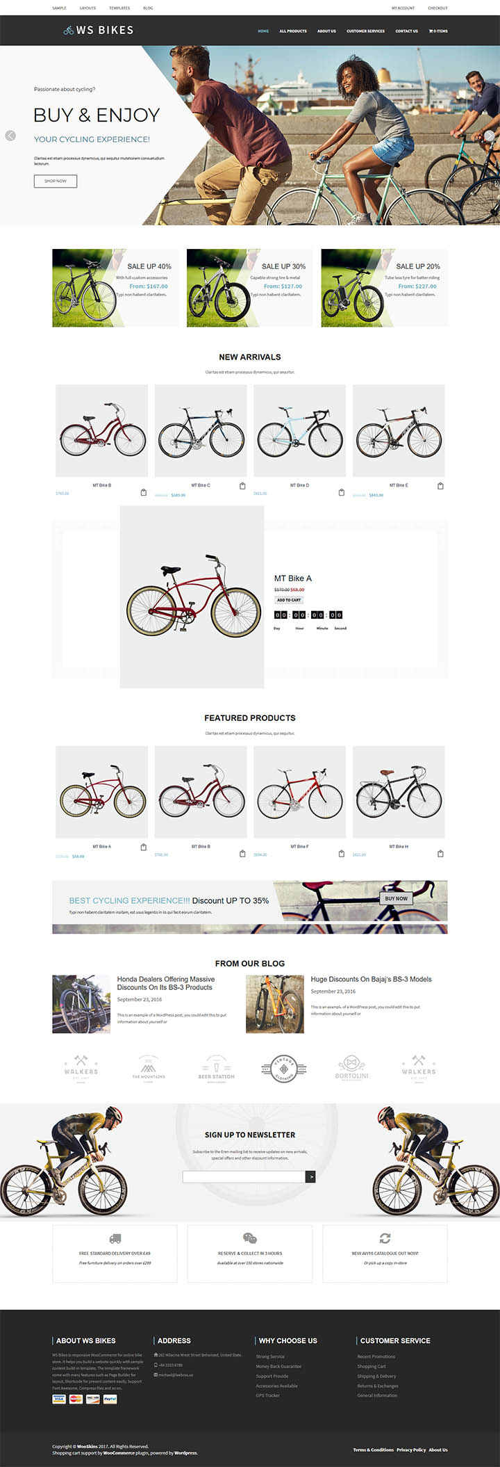 WordPress шаблон WooSkins Bikes