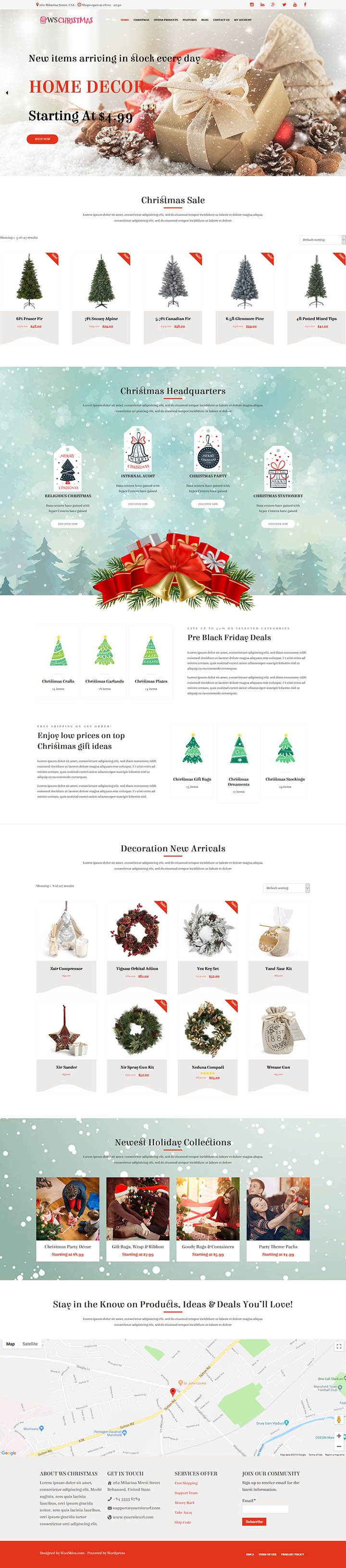WordPress шаблон WooSkins Christmas