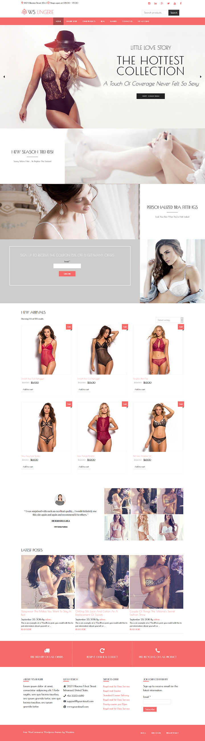 WordPress шаблон WooSkins Lingerie