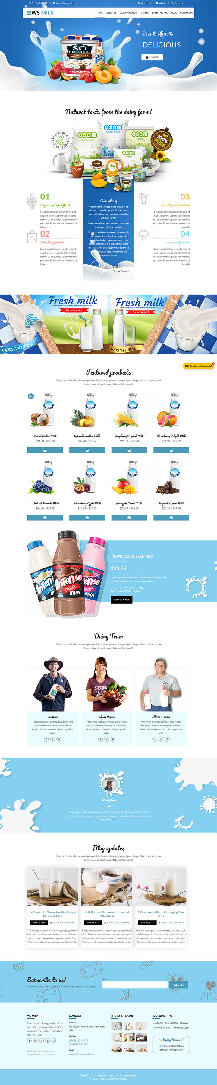 WordPress шаблон WooSkins Milk