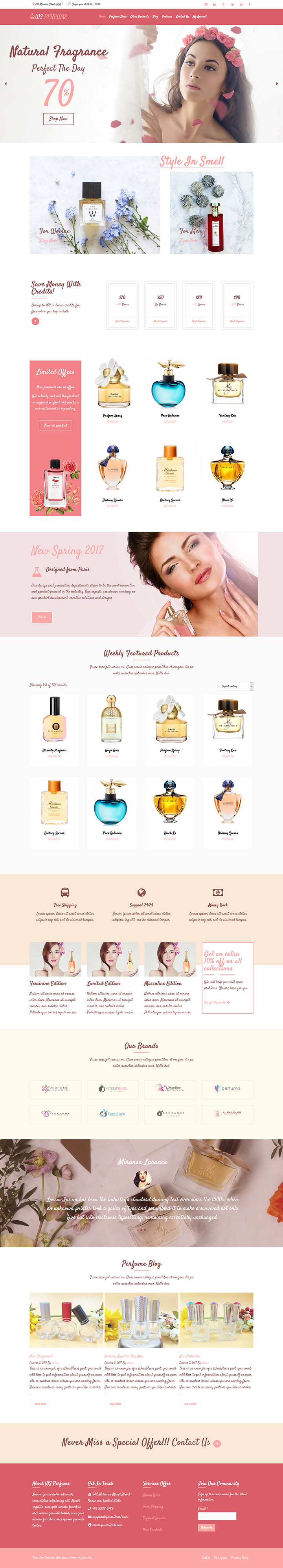 WordPress шаблон WooSkins Perfume