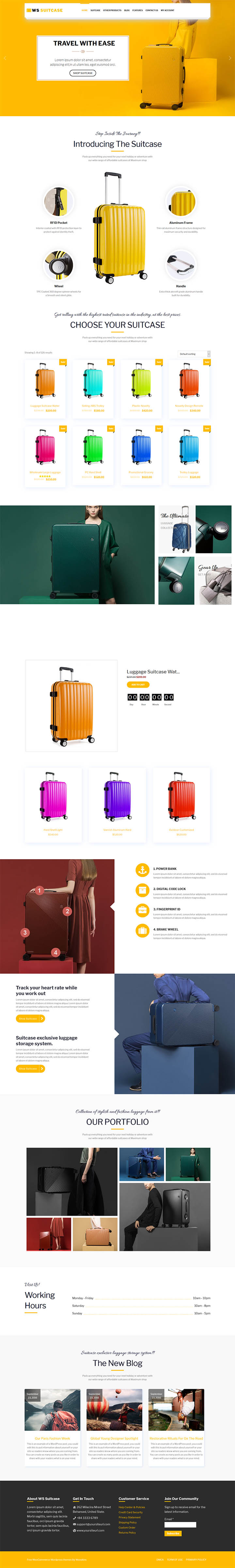 WordPress шаблон WooSkins Suitcase