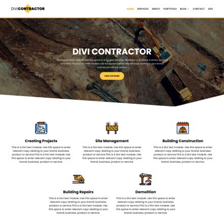 WP Zone Divi Contractor