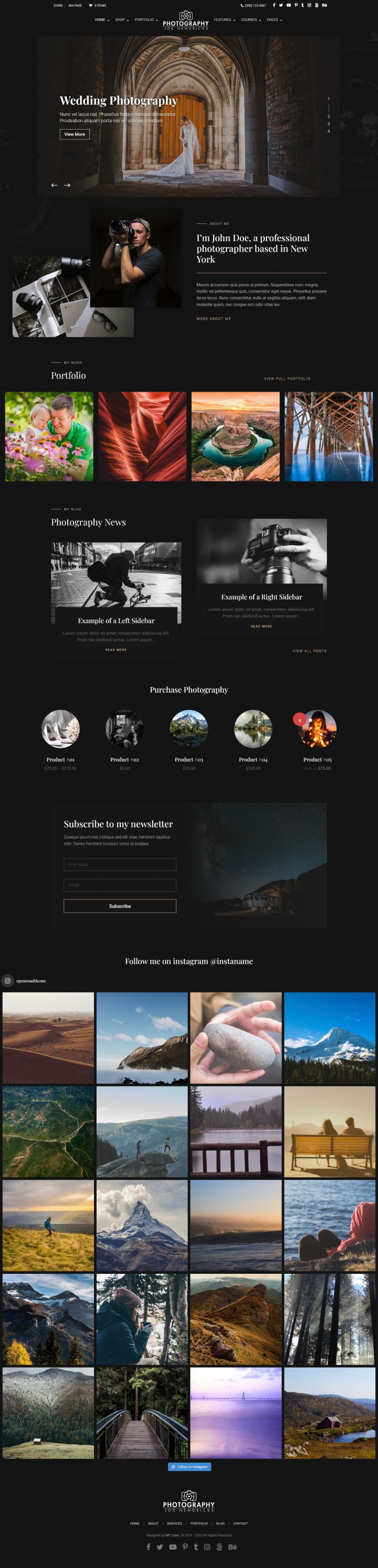 WordPress шаблон WP Zone Divi Photography