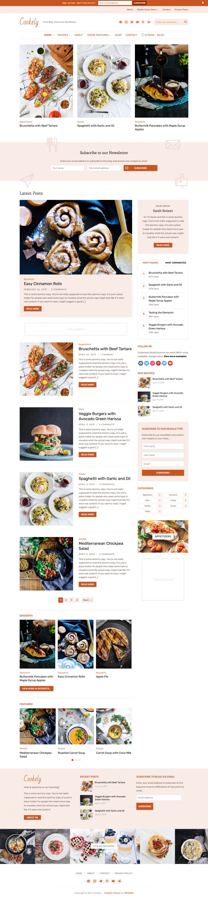 WordPress шаблон WPZoom Cookely