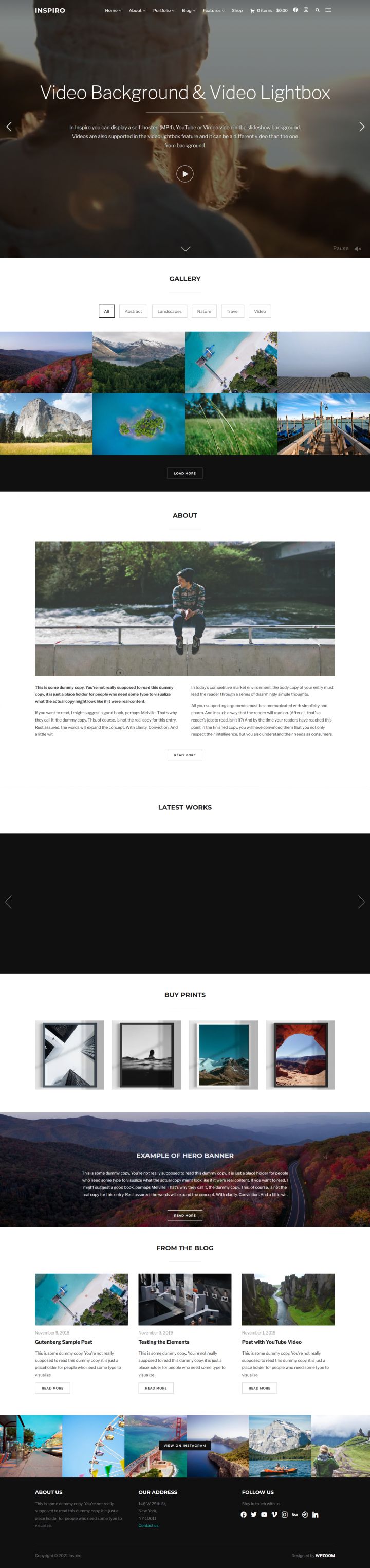 WordPress шаблон WPZoom Inspiro