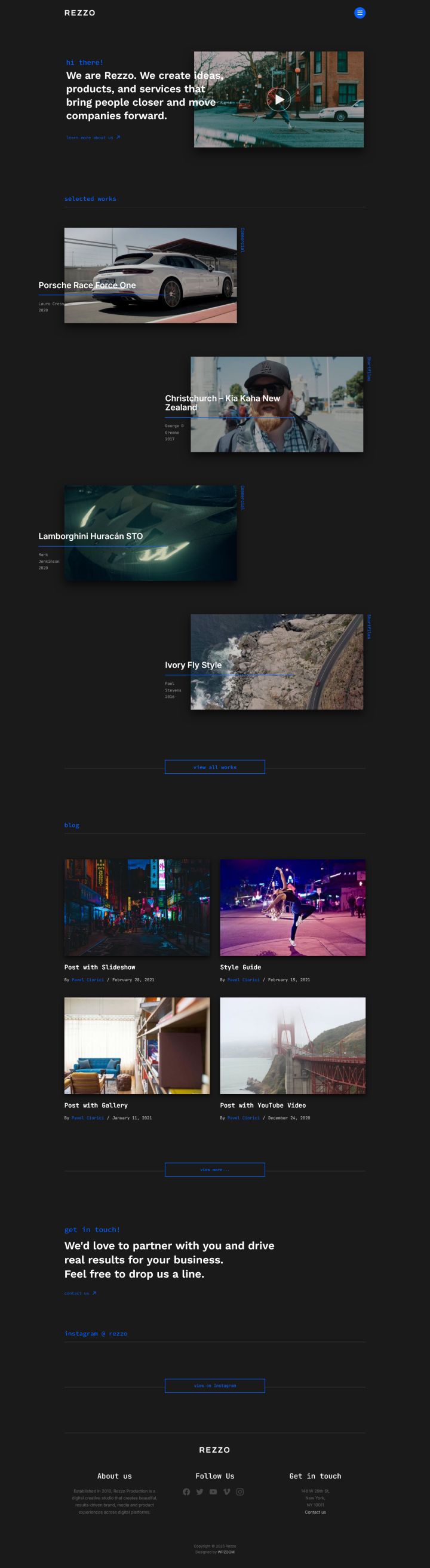 WordPress шаблон WPZoom Rezzo
