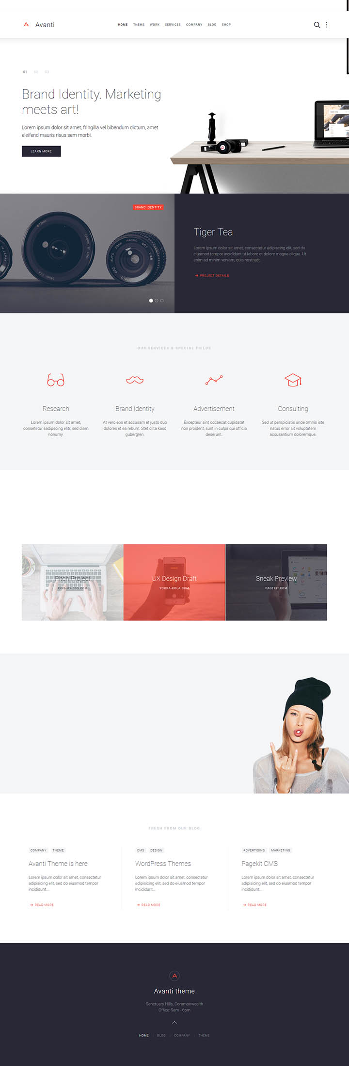 WordPress шаблон YOOtheme Avanti