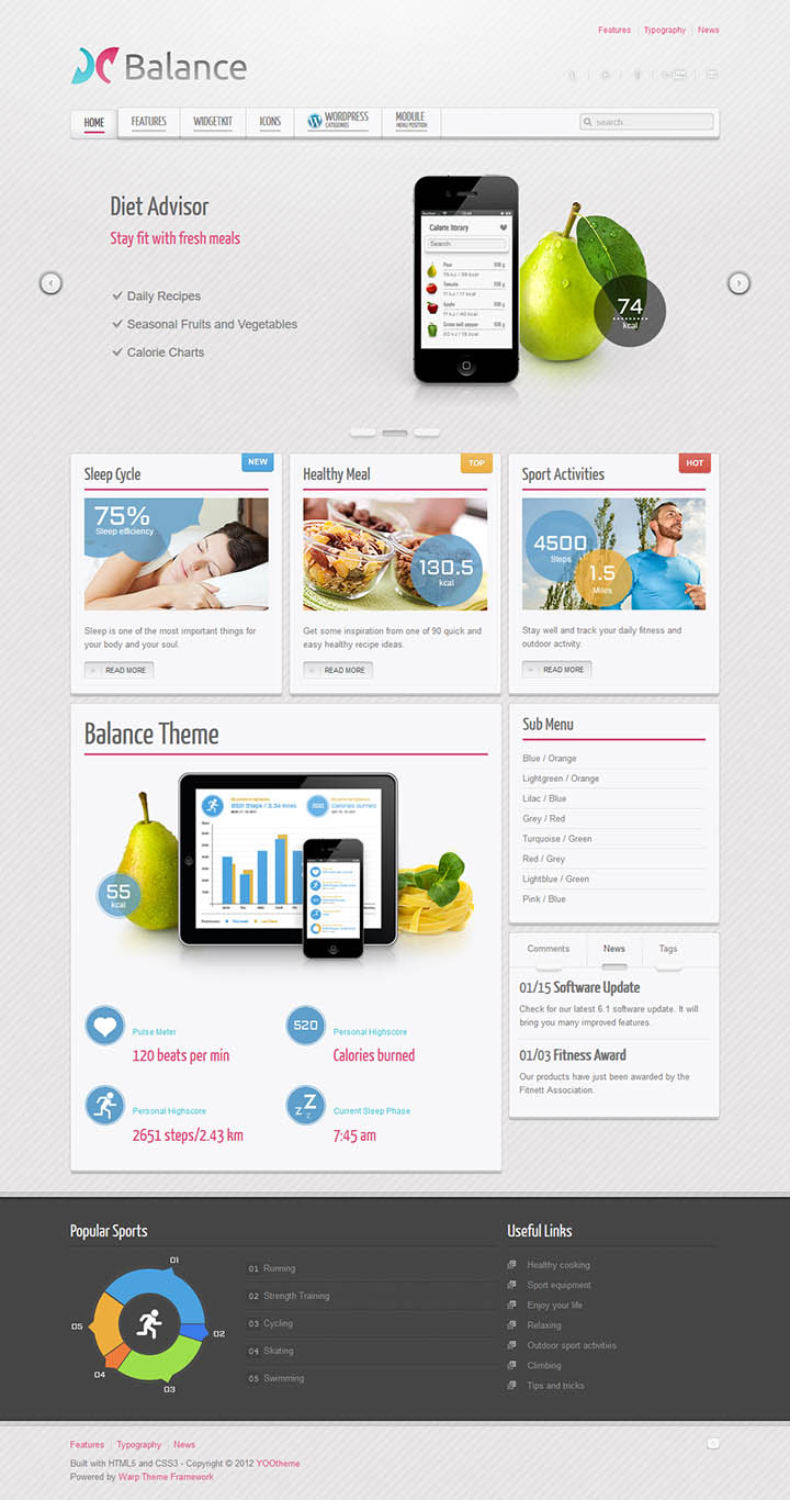 WordPress шаблон YOOtheme Balance