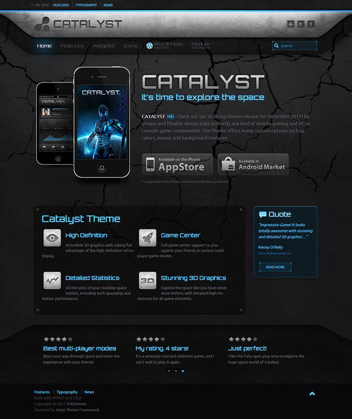 WordPress шаблон YOOtheme Catalyst