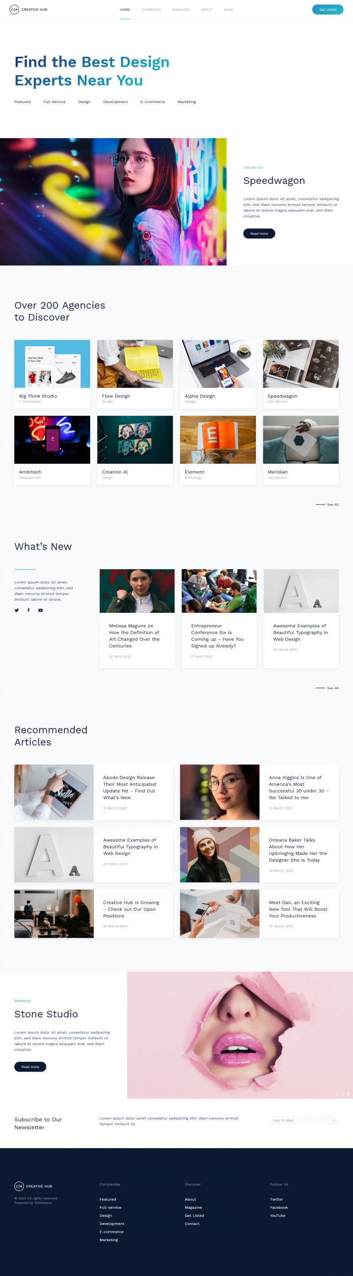 WordPress шаблон YOOtheme Creative Hub