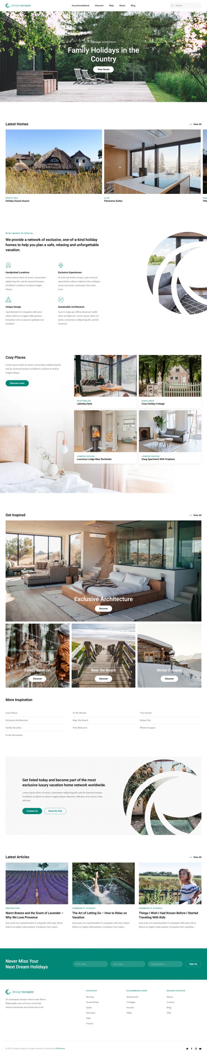 WordPress шаблон YOOtheme Design Escapes