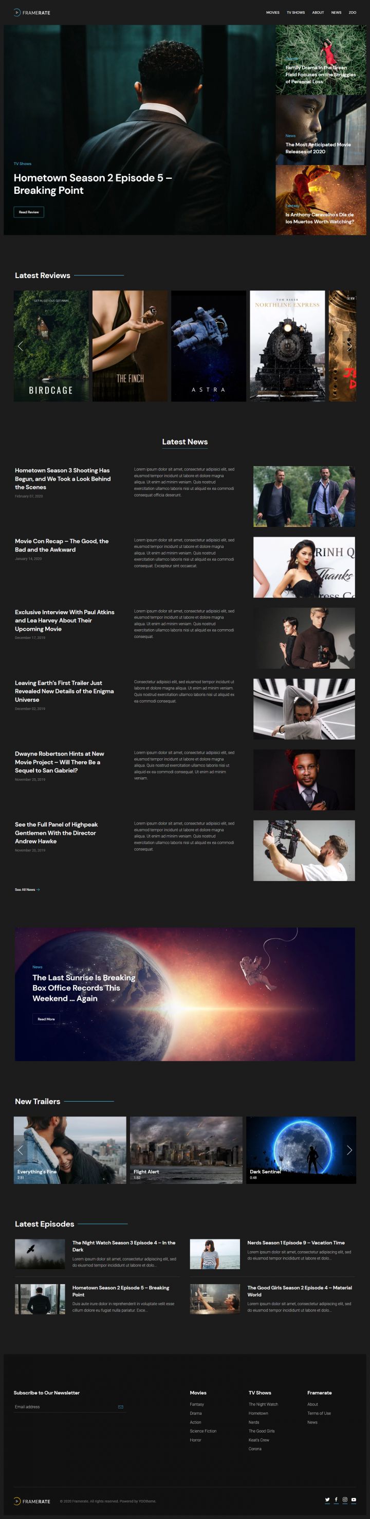 WordPress шаблон YOOtheme Framerate