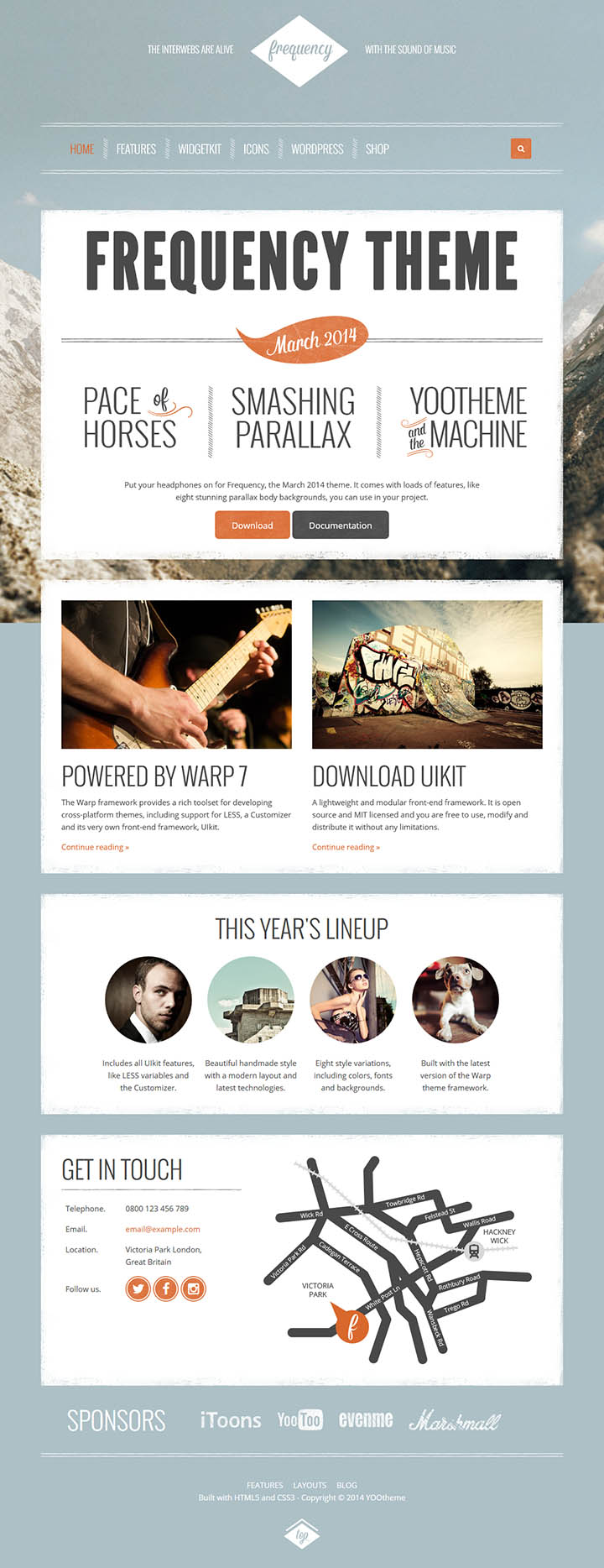 WordPress шаблон YOOtheme Frequency