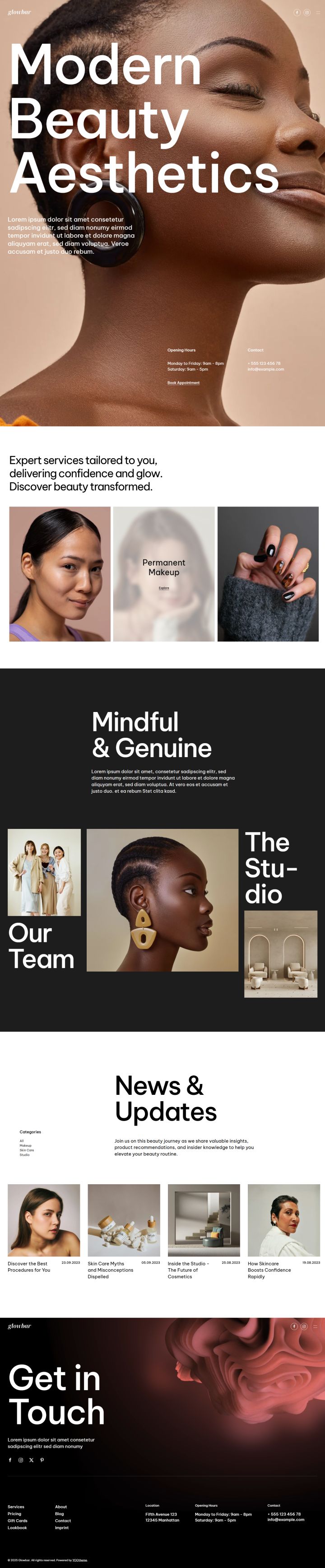 WordPress шаблон YOOtheme Glowbar