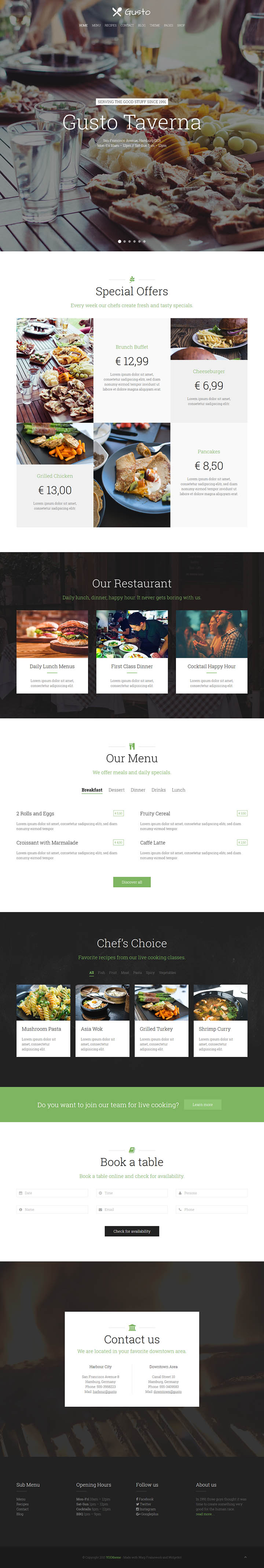 WordPress шаблон YOOtheme Gusto