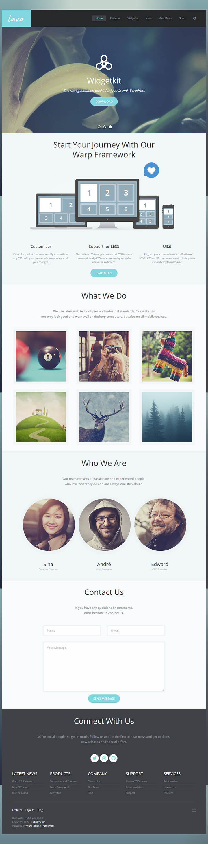 WordPress шаблон YOOtheme Lava