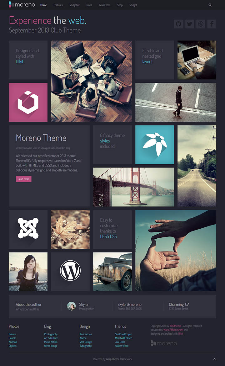 WordPress шаблон YOOtheme Moreno