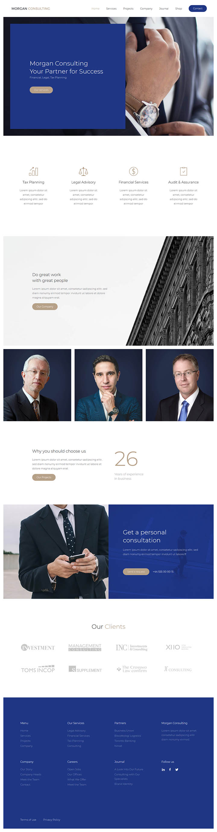 WordPress шаблон YOOtheme Morgan Consulting