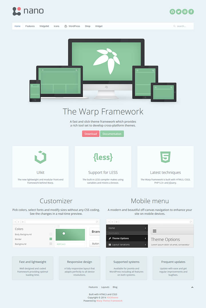 WordPress шаблон YOOtheme Nano3