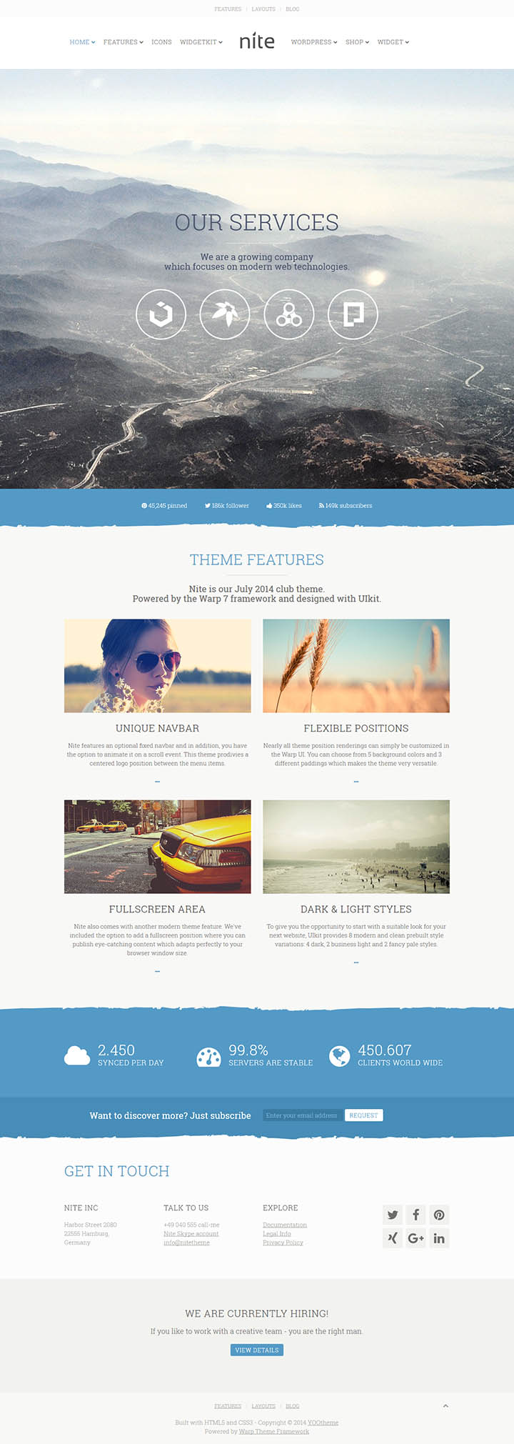 WordPress шаблон YOOtheme Nite