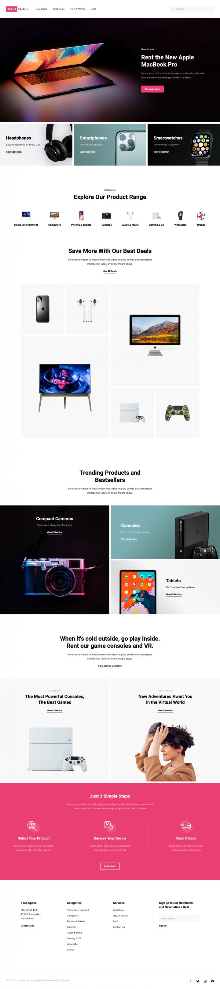 WordPress шаблон YOOtheme Tech Space