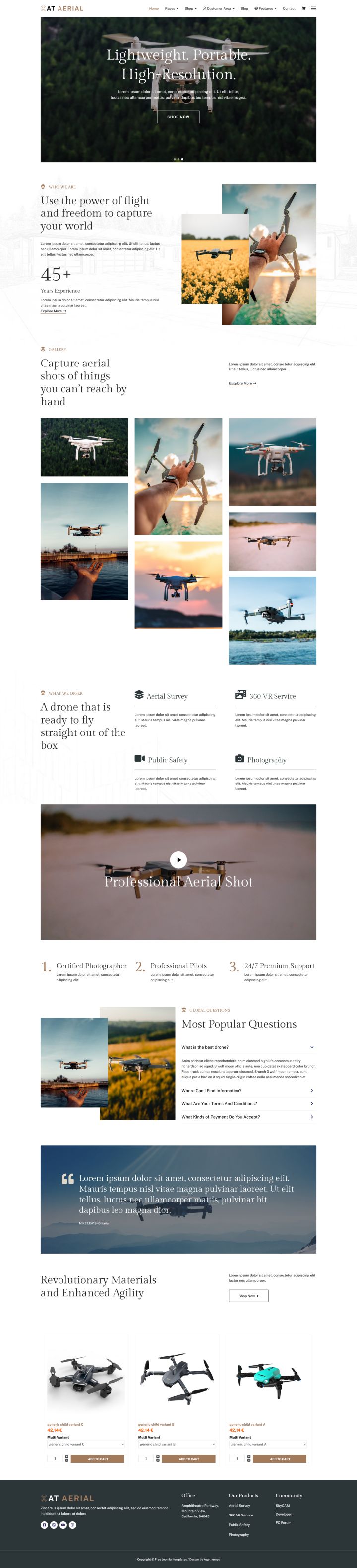 Шаблон AGE Themes Aerial Joomla шаблон AGE Themes Aerial