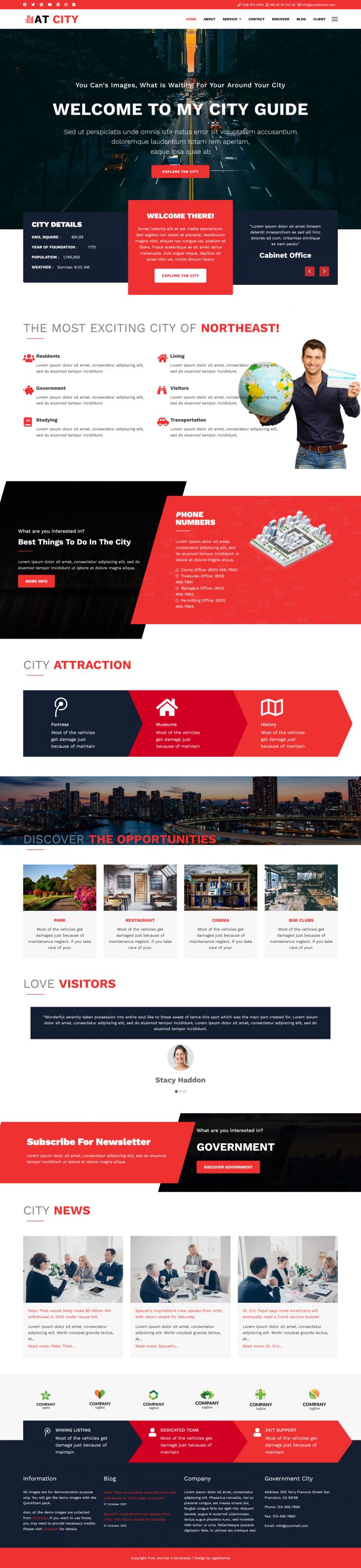 Joomla шаблон AGE Themes City Onepage