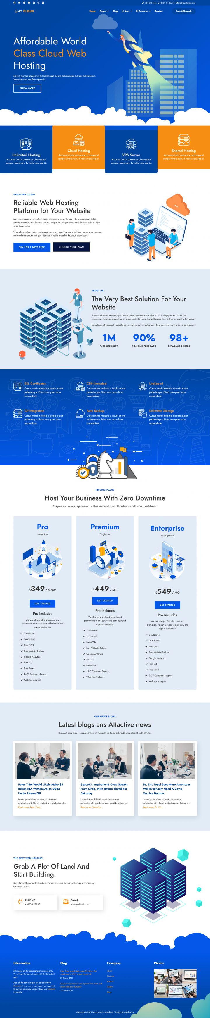 Joomla шаблон AGE Themes Cloud