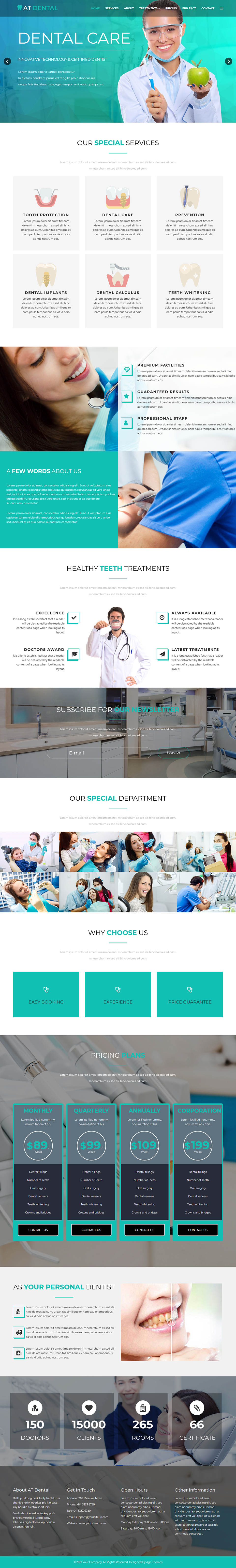 Joomla шаблон AGE Themes Dental Onepage