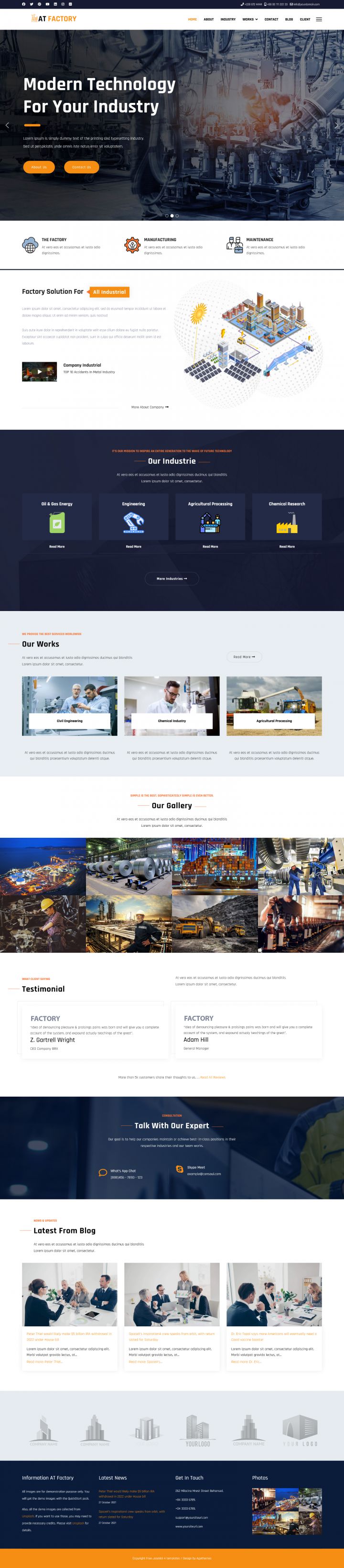 Joomla шаблон AGE Themes Factory Onepage