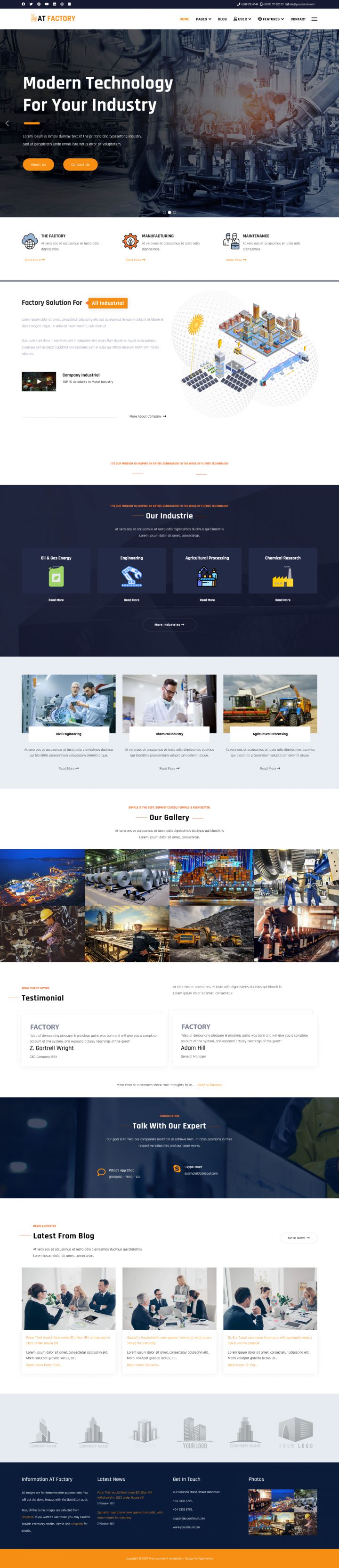 Joomla шаблон AGE Themes Factory