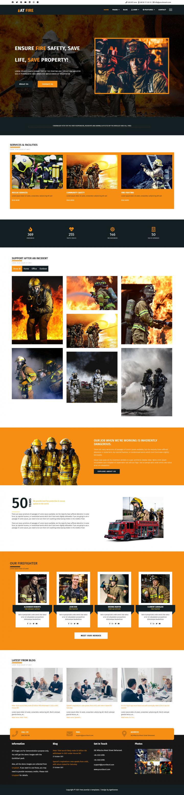 Joomla шаблон AGE Themes Fire