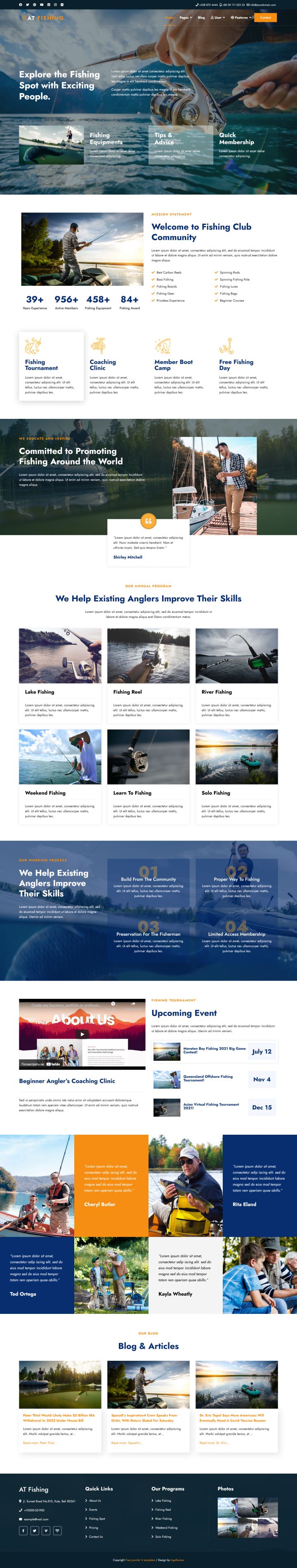 Joomla шаблон AGE Themes Fishing