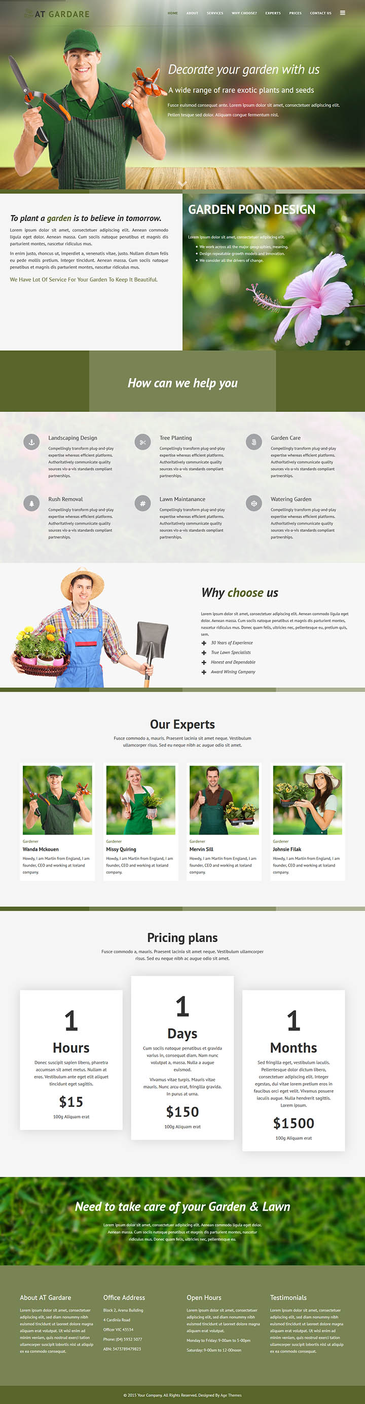 Joomla шаблон AGE Themes Gardare Onepage