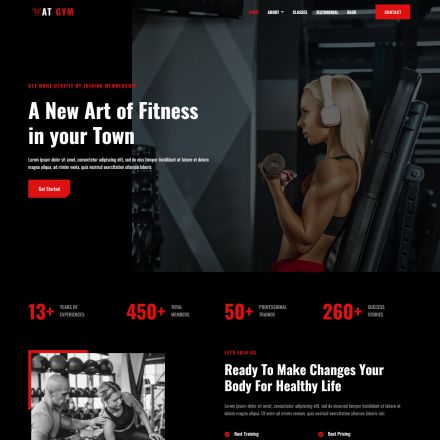 AGE Themes Gym Onepage