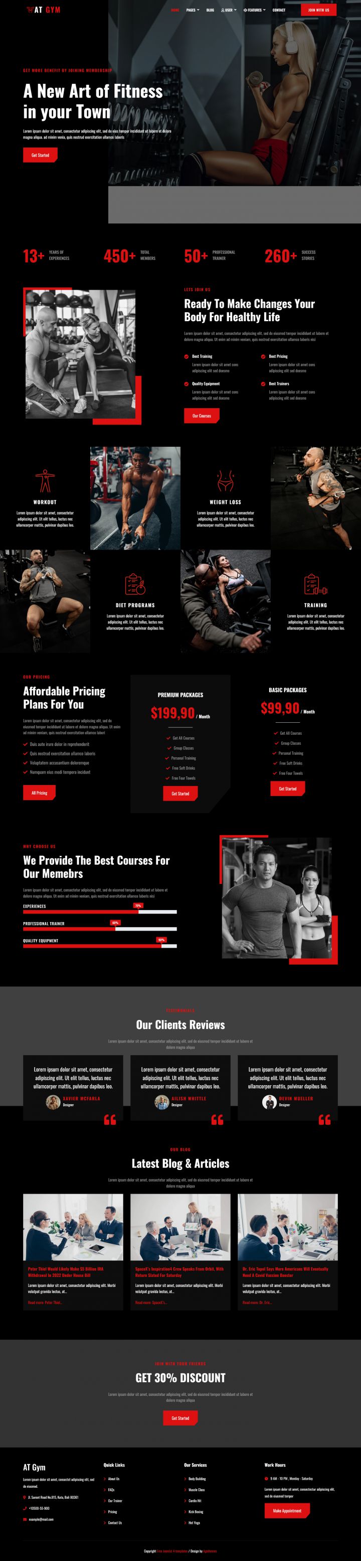 Joomla шаблон AGE Themes Gym