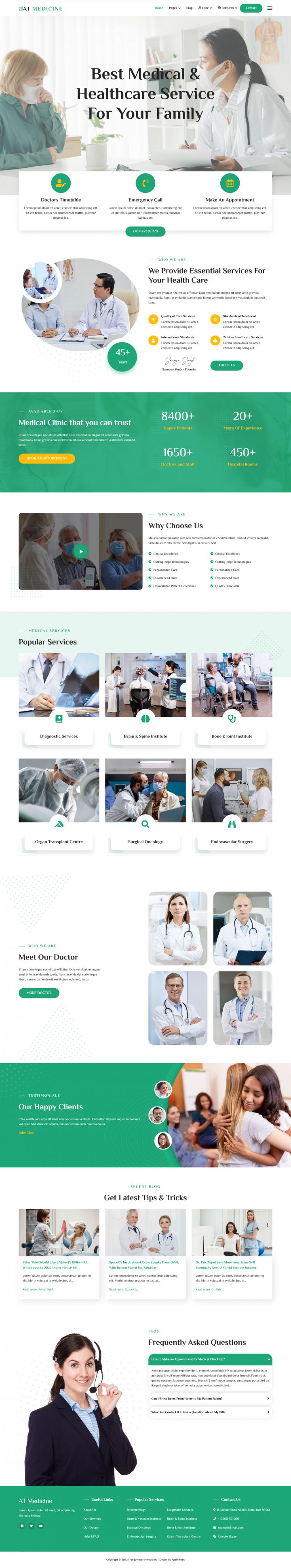 Joomla шаблон AGE Themes Medicine