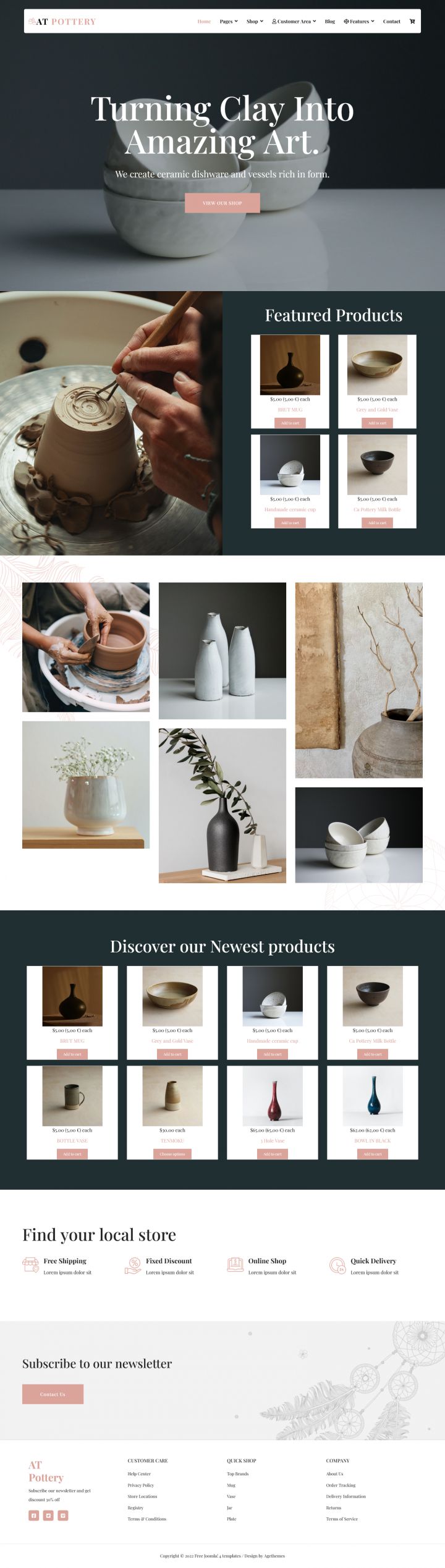 Joomla шаблон AGE Themes Pottery