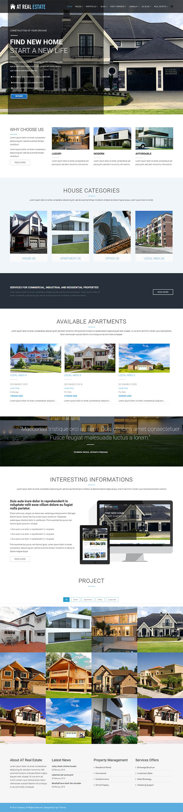 Joomla шаблон AGE Themes Real Estate