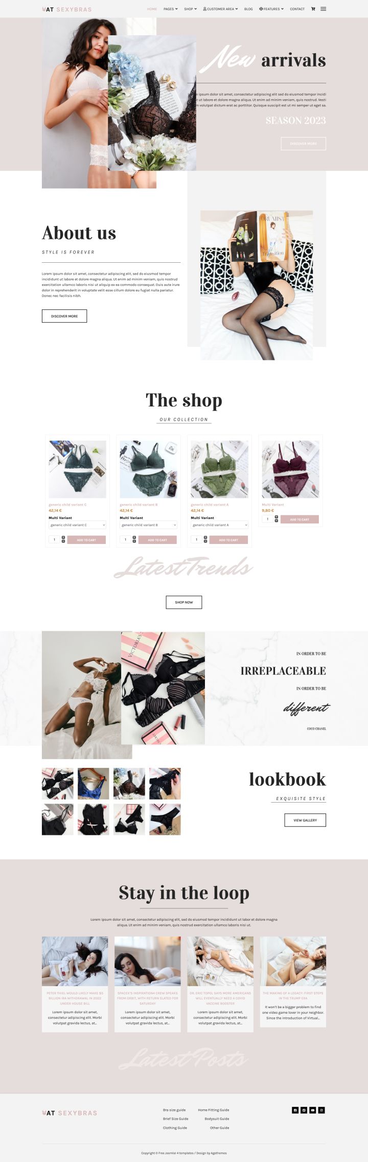 Шаблон AGE Themes Sexybras Joomla шаблон AGE Themes Sexybras