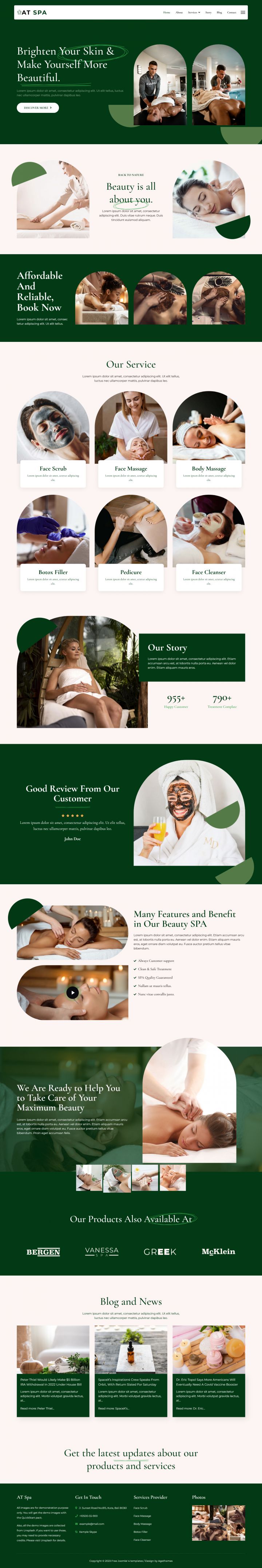 Joomla шаблон AGE Themes Spa Onepage