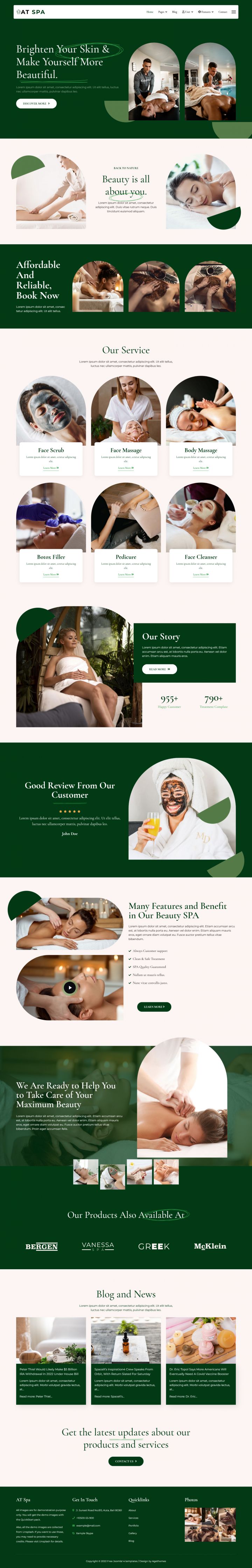Joomla шаблон AGE Themes Spa