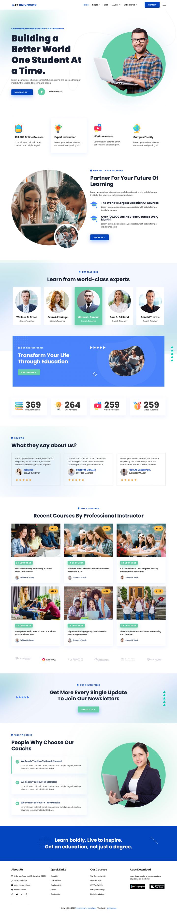 Joomla шаблон AGE Themes University