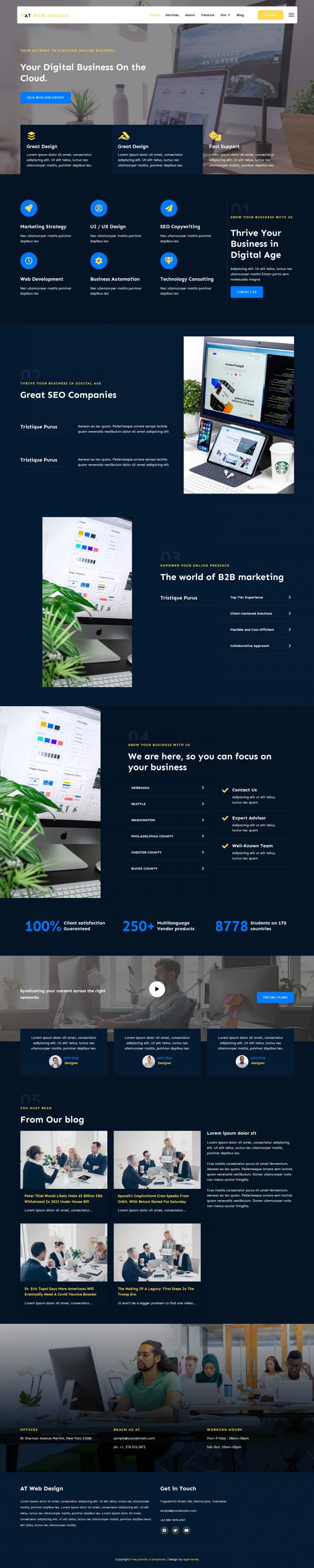 Joomla шаблон AGE Themes Web Design Onepage