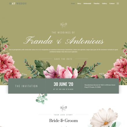 AGE Themes Weddy Onepage