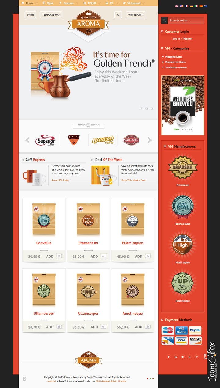 Joomla шаблон BonusThemes Aroma