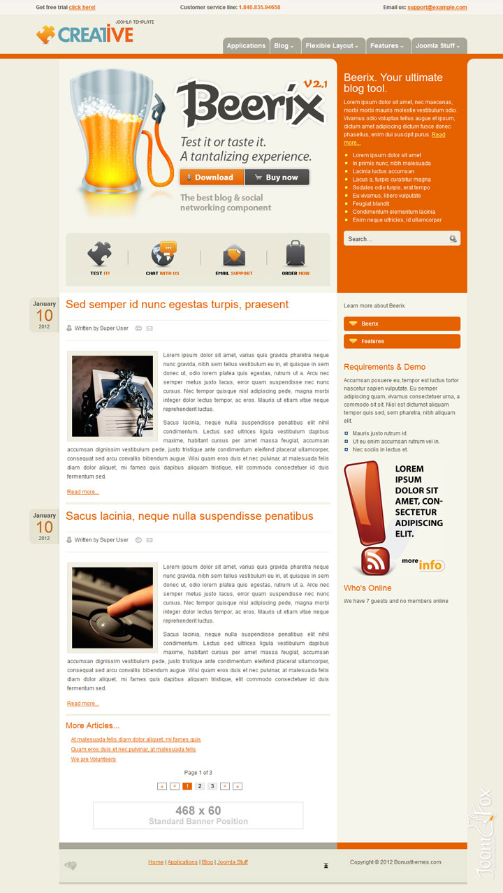 Joomla шаблон BonusThemes Creative